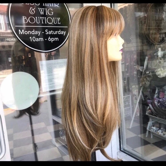 Blonde bangs wig long - Picture 4 of 8